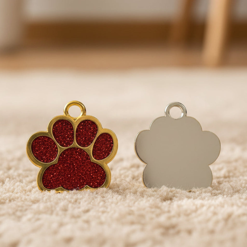 Médaille Gravée Personnalisée pour Chien & Chat - Plaque d'Identification avec Nom et Numéro