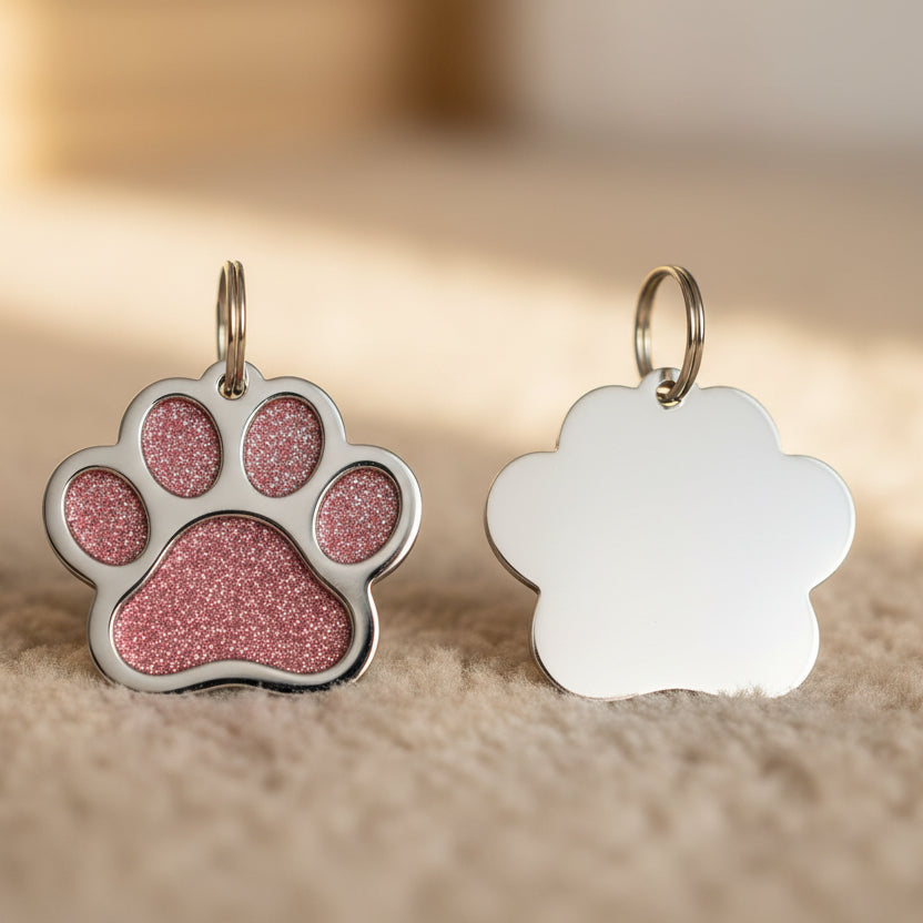 Médaille Gravée Personnalisée pour Chien & Chat - Plaque d'Identification avec Nom et Numéro