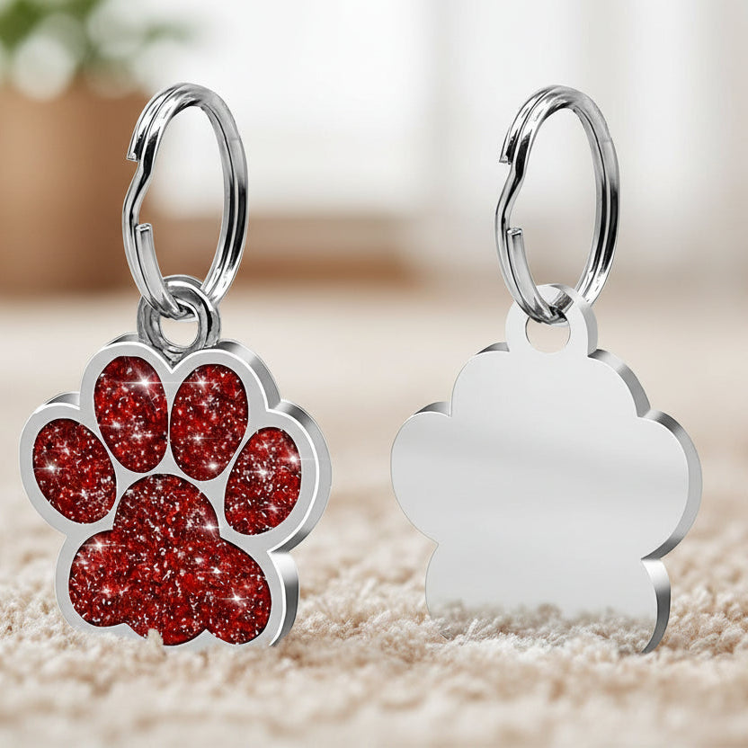 Médaille Gravée Personnalisée pour Chien & Chat - Plaque d'Identification avec Nom et Numéro